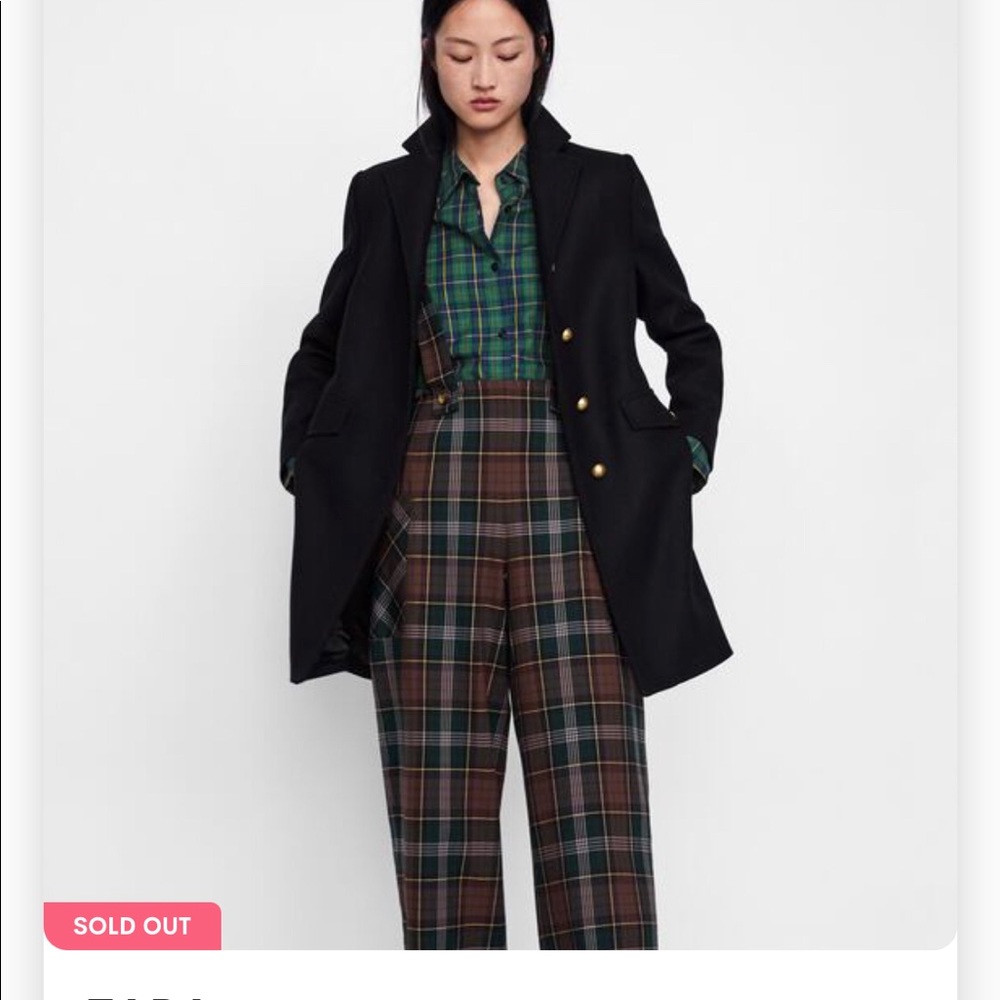 NWT Zara Wool Coat Black